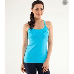Lululemon Scoop Me Up Tank II Size 8/10 Luan Light WIC71S Spry Blue Strappy